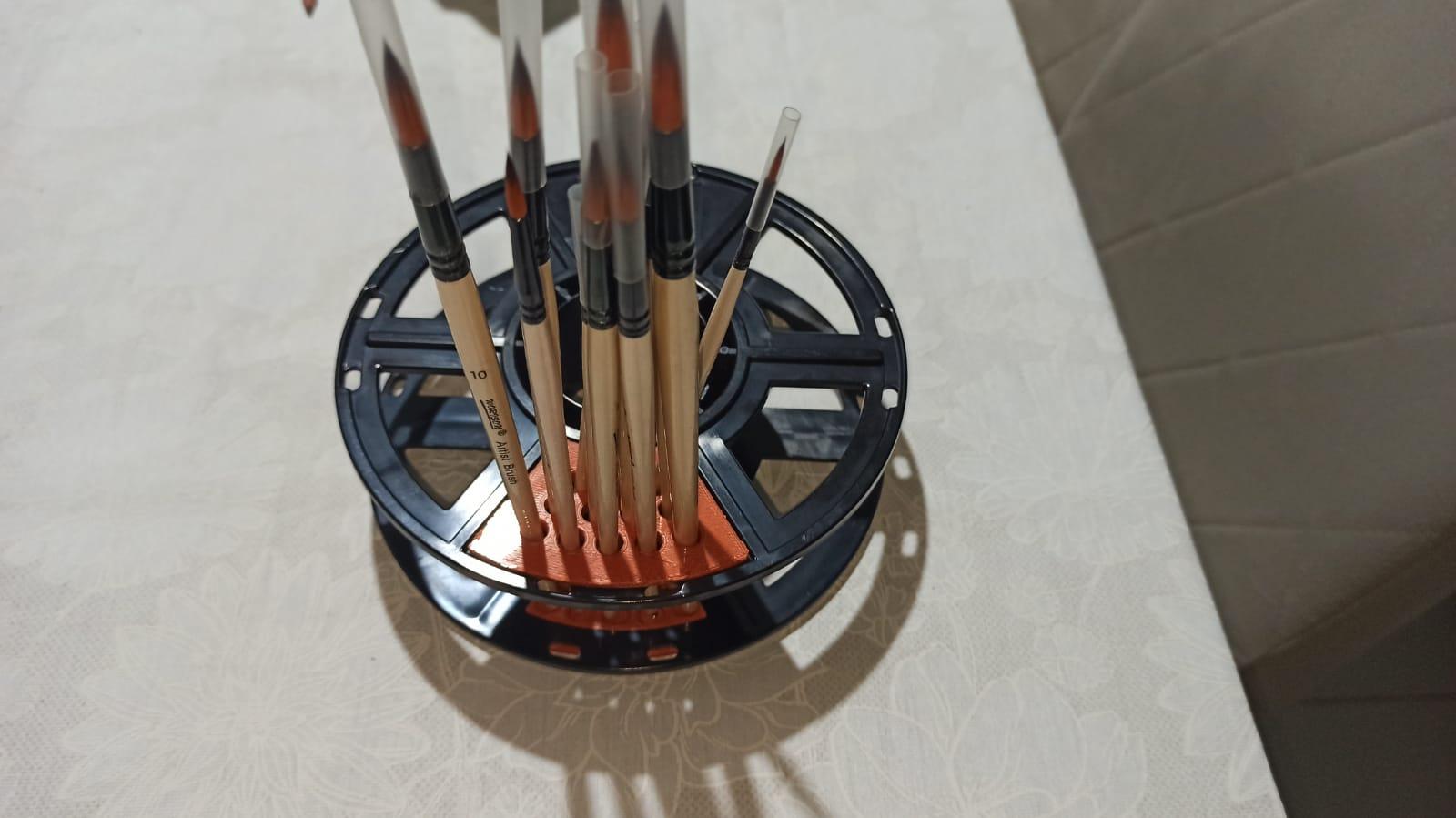 Brush holder on a 0.5kg filament spool 3d model