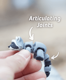 Riggly Raccoon Articulated Fidget Raccoon - Keychain - Ludo 3D Printed Flexi 3d model