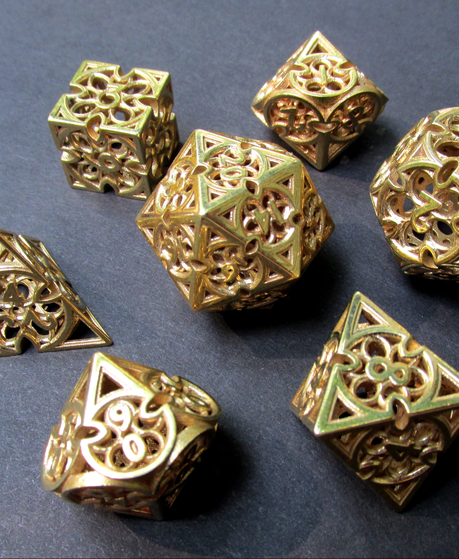 Gothic Rosette Dice Set with Decader 3d model