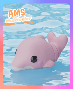 Flexi Dolphin Boto Keychain (Multicolor) 3d model