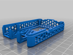 Malolo's screw-less mesh slim case top + 30mm fan square hole friction fitted Raspberry Pi 4 case 3d model