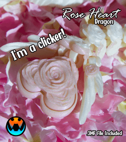 Baby Rose Heart Dragon 3d model