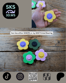 Flower Fidget Spinner free Model 3d model