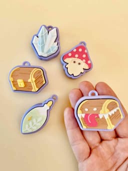 Fantasy Dungeon Clicker Keychain Fidget Toy Bundle 3d model