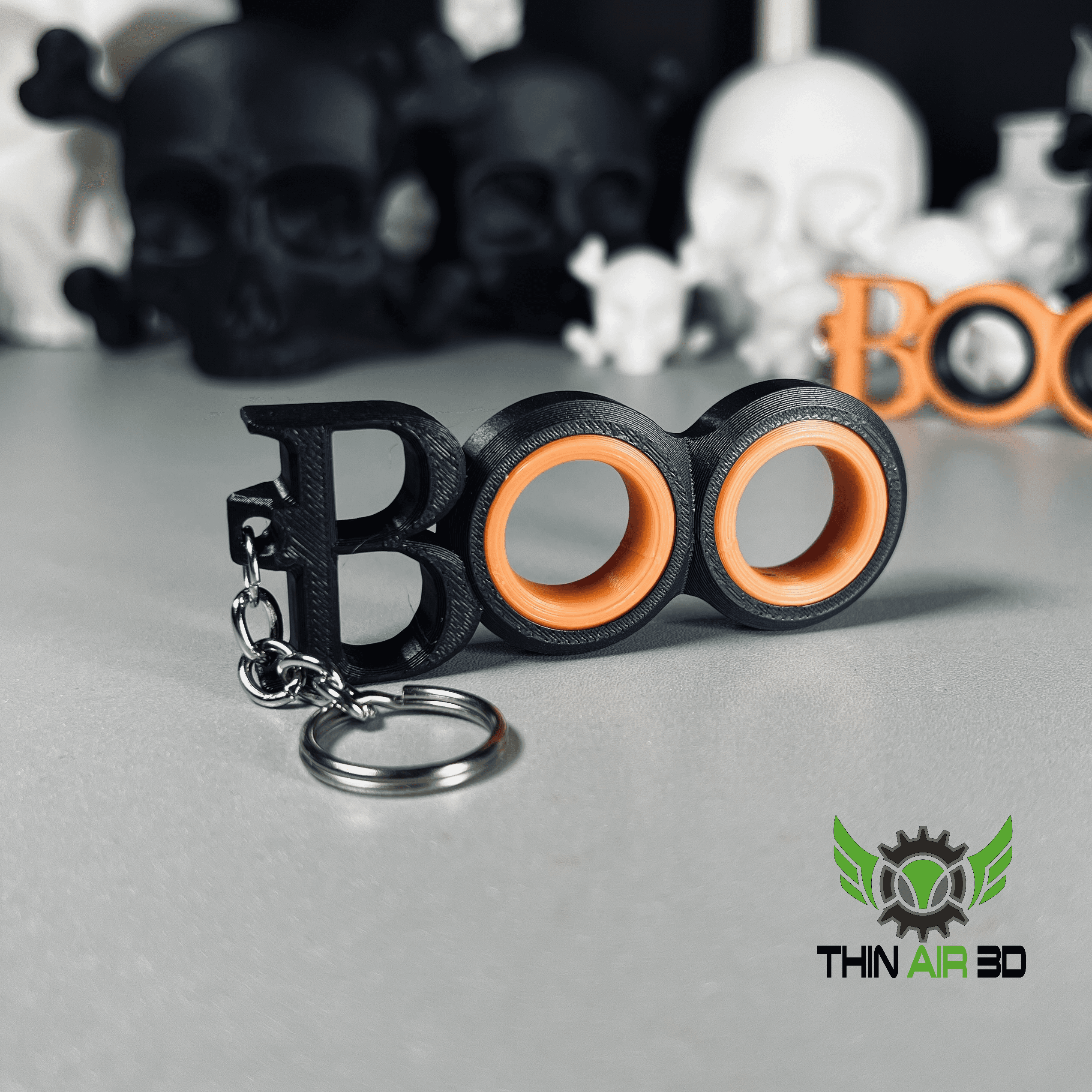 "Boo" Spinner Fidget Keychain  3d model