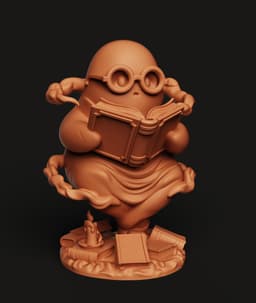 Ghost Scholar Statue | Bookworm Ghost Figurine | Spooky Reader Decor 3d model