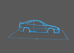 Acura - Integra Type R Wall Art 3d model