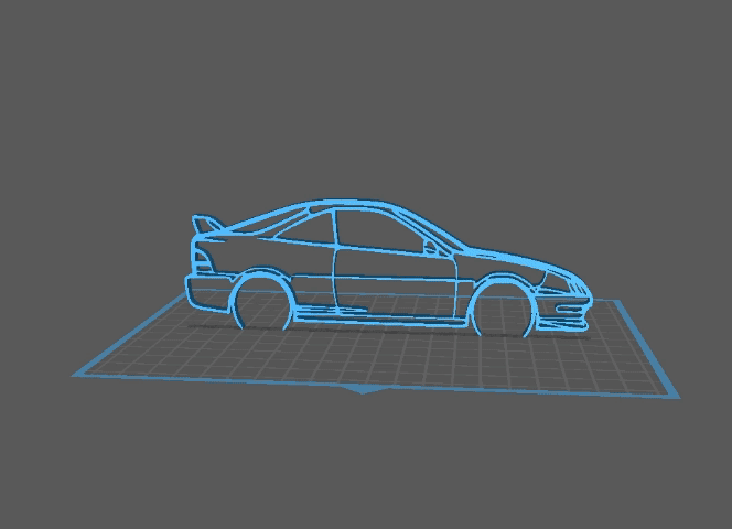 Acura - Integra Type R Wall Art 3d model
