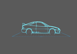 Acura - Integra Type R Wall Art 3d model