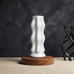 Vase Vagues Blanc 3d model
