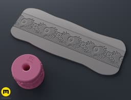 Texture Rollers Lace Patterns middle #5 3d model