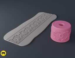 Texture Rollers Lace Patterns middle #5 3d model