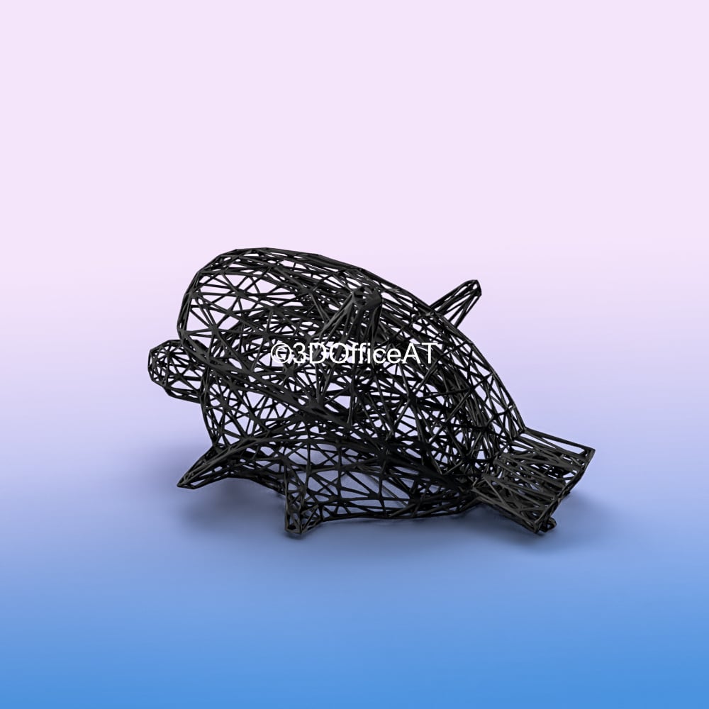#090 Shellder Pokemon Wiremon 3d model