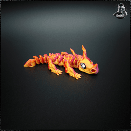Graceful Dragon Keychain - multicolor - print in place 3d model