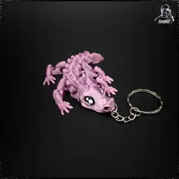 Graceful Dragon Keychain - multicolor - print in place 3d model
