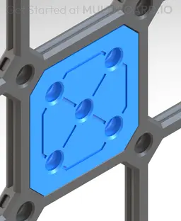 Small Threads - Square Plate Snap 3d model