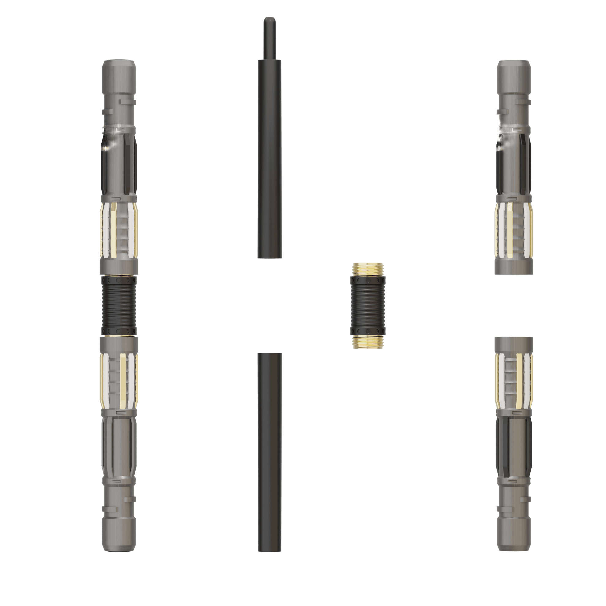 Print in Place Double Lightsaber Concept 10 3d model