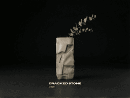 Cracked Stone Vase 3d model
