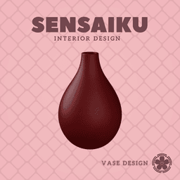 284. Cylinder 284 - Teardrop Vase Custom Vase Design - Ikebana Home Decoration 3d model