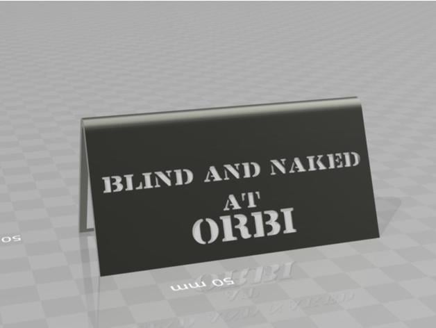veni vidi vici - blind and naked at orbi- desktop stand 3d model
