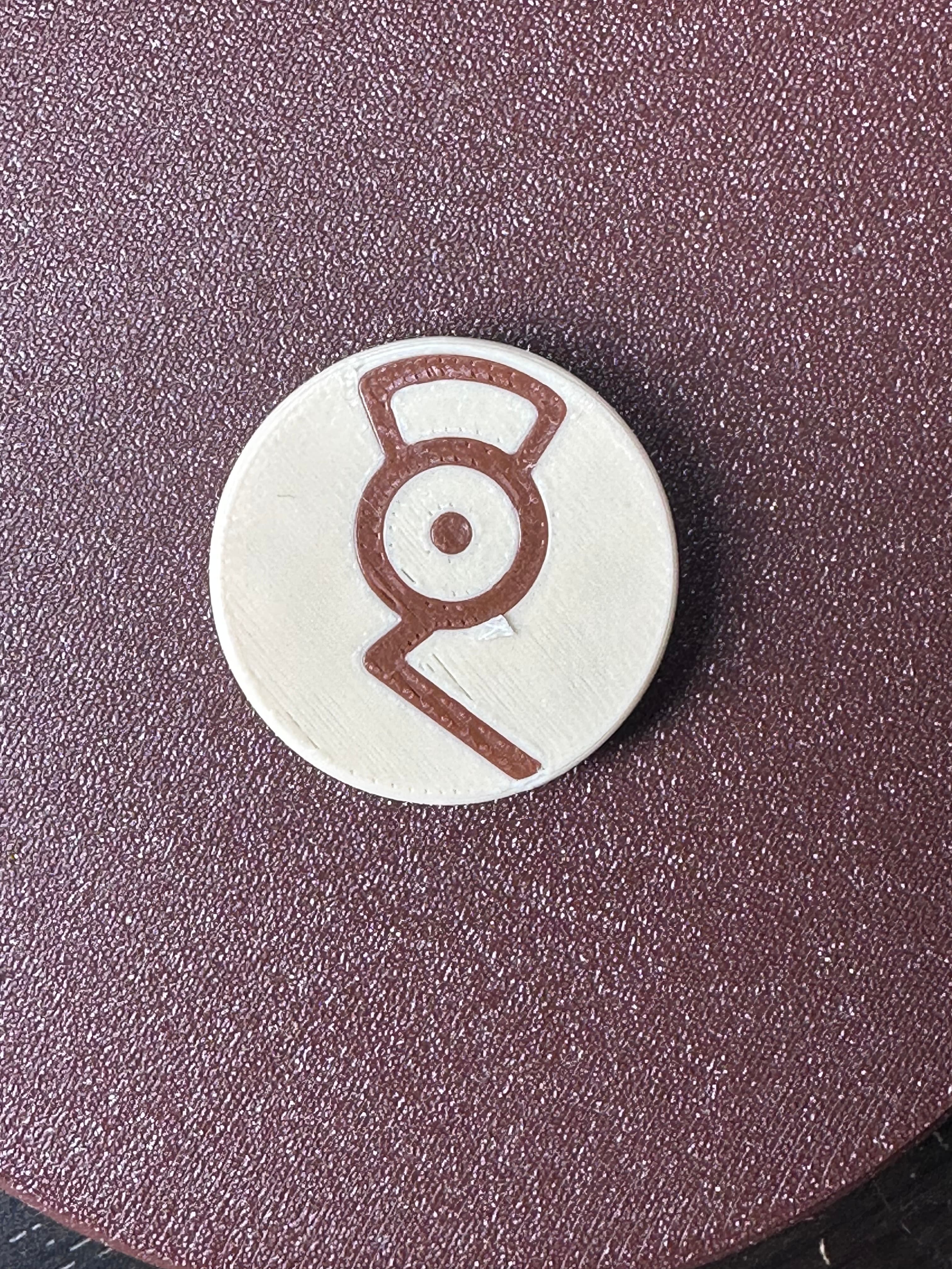 POKEMON UNOWN MMU FRIDGE MAGNET "G" 3d model