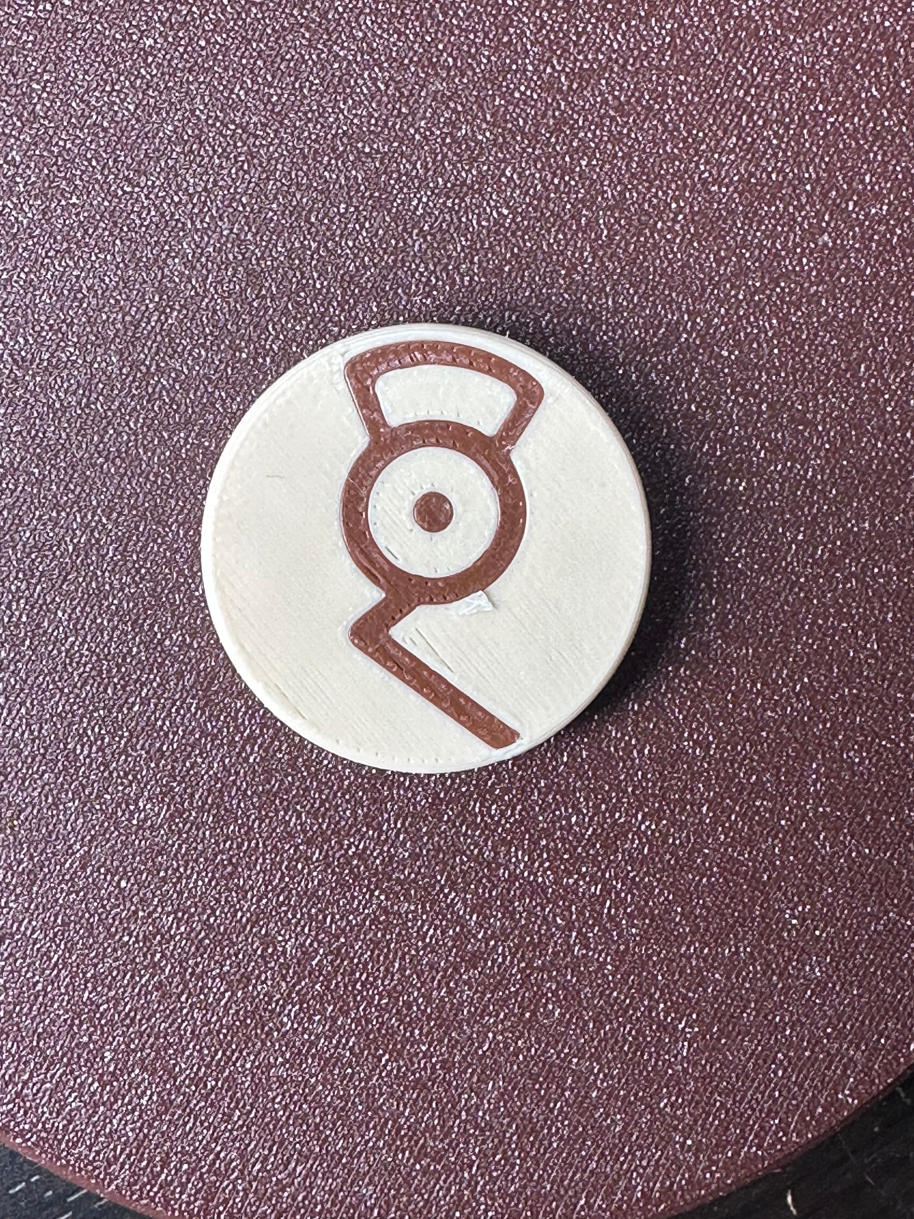 POKEMON UNOWN MMU FRIDGE MAGNET "G" 3d model