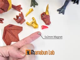 Low Poly Majestic Dragon Magnet Puzzle (No supports, no AMS) 3d model
