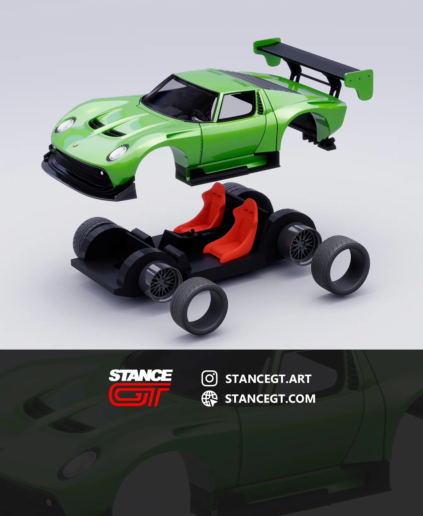 MIURA "WIDEBODY TUNED" | Model Kit Car 3d model