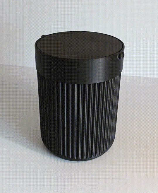 Trash can with swing lid 3d model