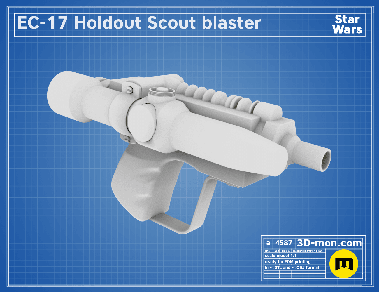 EC-17 Holdout Scout blaster 3d model