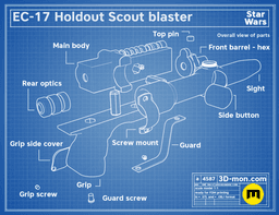 EC-17 Holdout Scout blaster 3d model