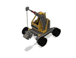 Yellow Pickup Crane Version 2 3d model