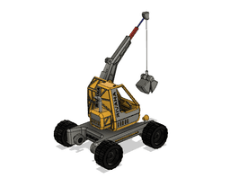Yellow Pickup Crane Version 2 3d model