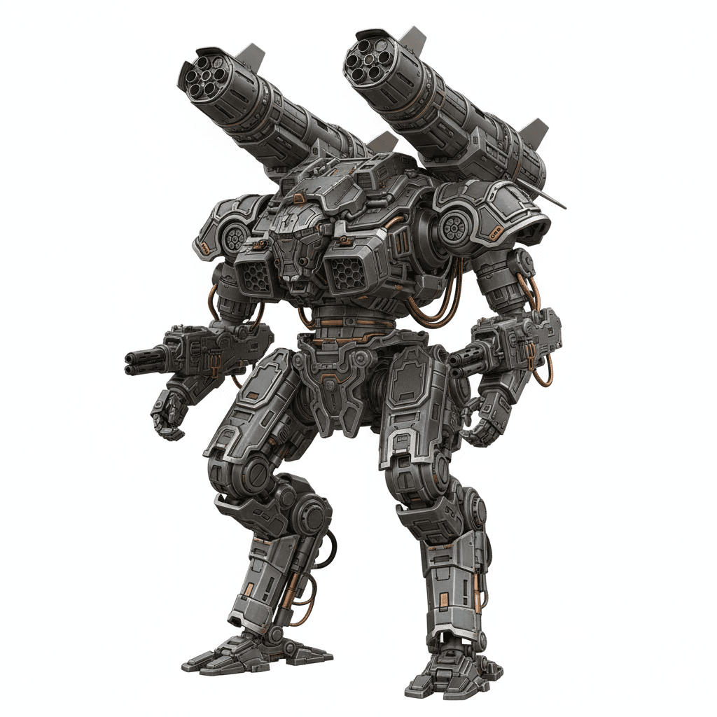 Military Mechs : Heavy Rocket Titan Mech 3d model