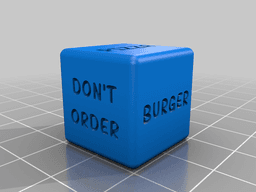 Calibration Cube + Dice "Fast food Order" 3d model