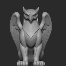 Mystical Griffin Minimalist Sculpture 3d model