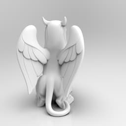 Mystical Griffin Minimalist Sculpture 3d model