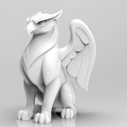 Mystical Griffin Minimalist Sculpture 3d model