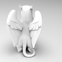 Mystical Griffin Minimalist Sculpture 3d model