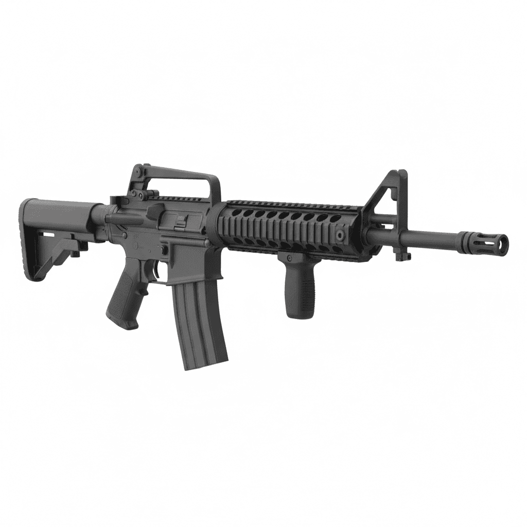 Gun Colt Commando Compact Carbine Rifle 3d model