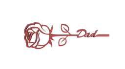 ROSE FOR FATHERSDAY / STANDING ROSE / GIFT / FATHER'S DAY 3d model