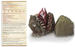 Rock Mimic -Ninjas vs Mimics - PRESUPPORTED - Illustrated and Stats - 32mm scale 3d model