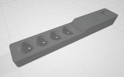 Regleta alargador de 4 enchufes 3d model