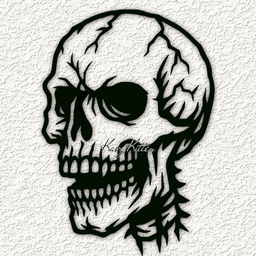 SKULL SKELETON 6 wall art home decor 3d model