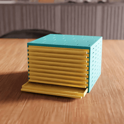 Multi-Layer Desktop Drawer Organizer 3d model