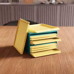 Multi-Layer Desktop Drawer Organizer 3d model