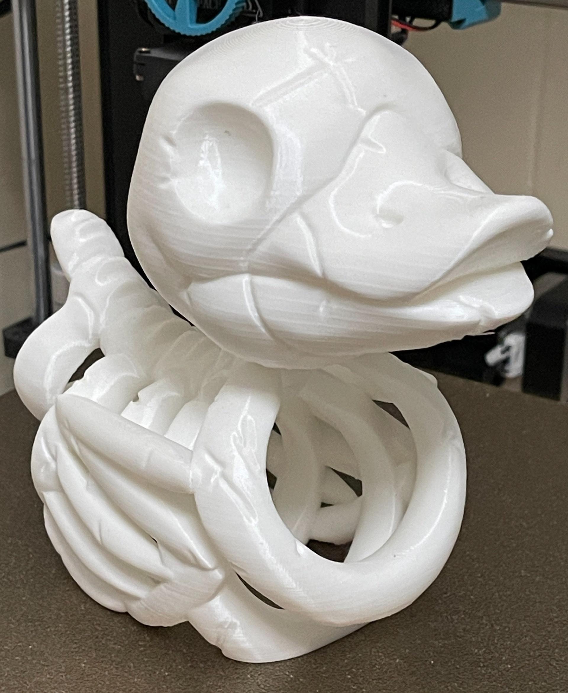Skeleton Rubber Duck - Perfect use of the sample PLA that came with the printer. - 3d model
