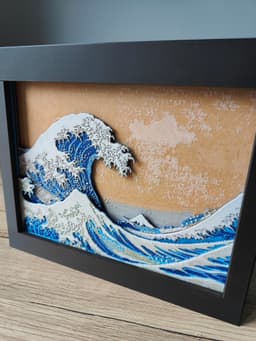 The Great Wave off Kanagawa Shadow Box 3d model