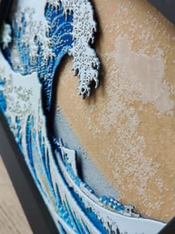 The Great Wave off Kanagawa Shadow Box 3d model