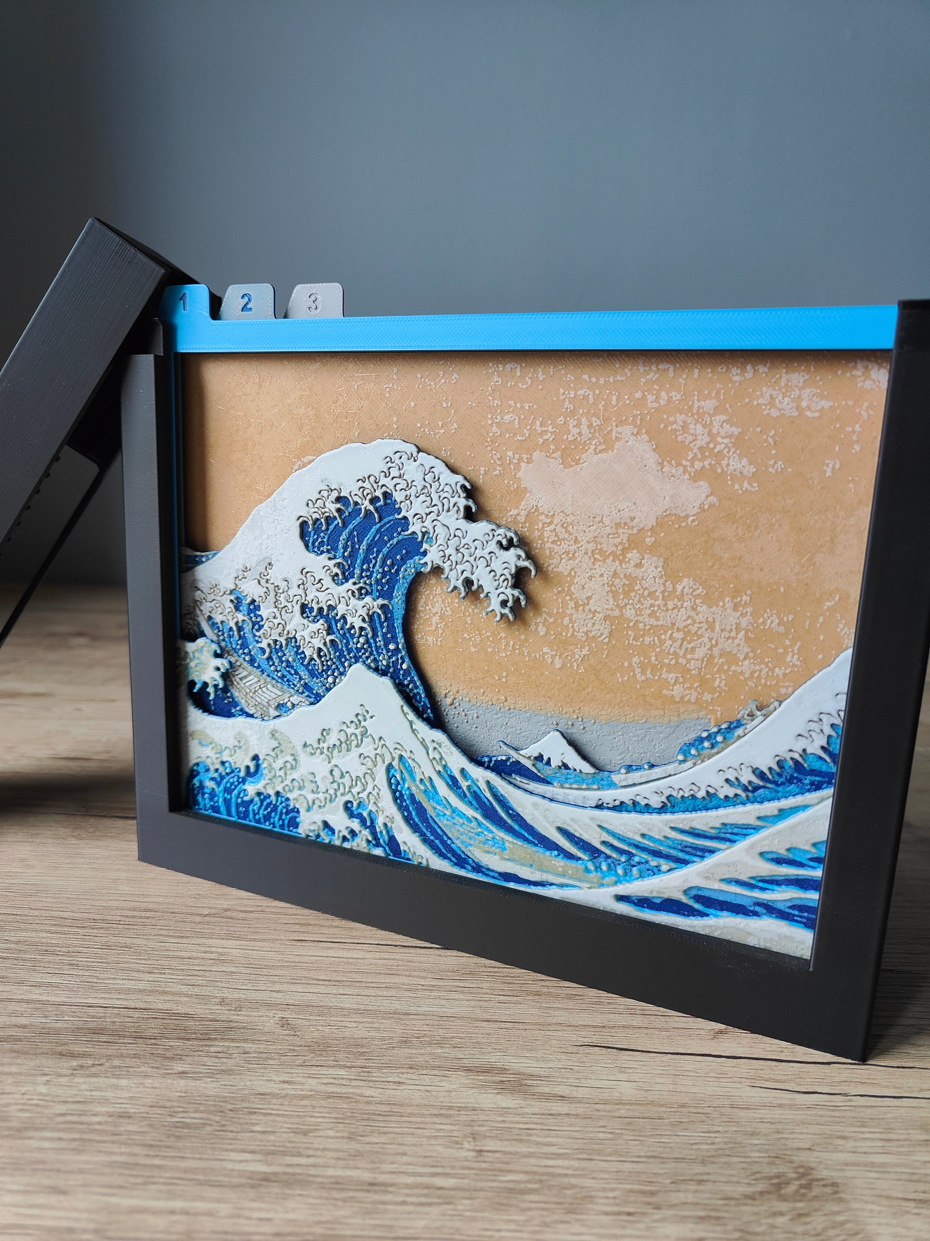 The Great Wave off Kanagawa Shadow Box 3d model